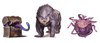 The iconic Mimic, the ferocious Owlbear, and a Beholder